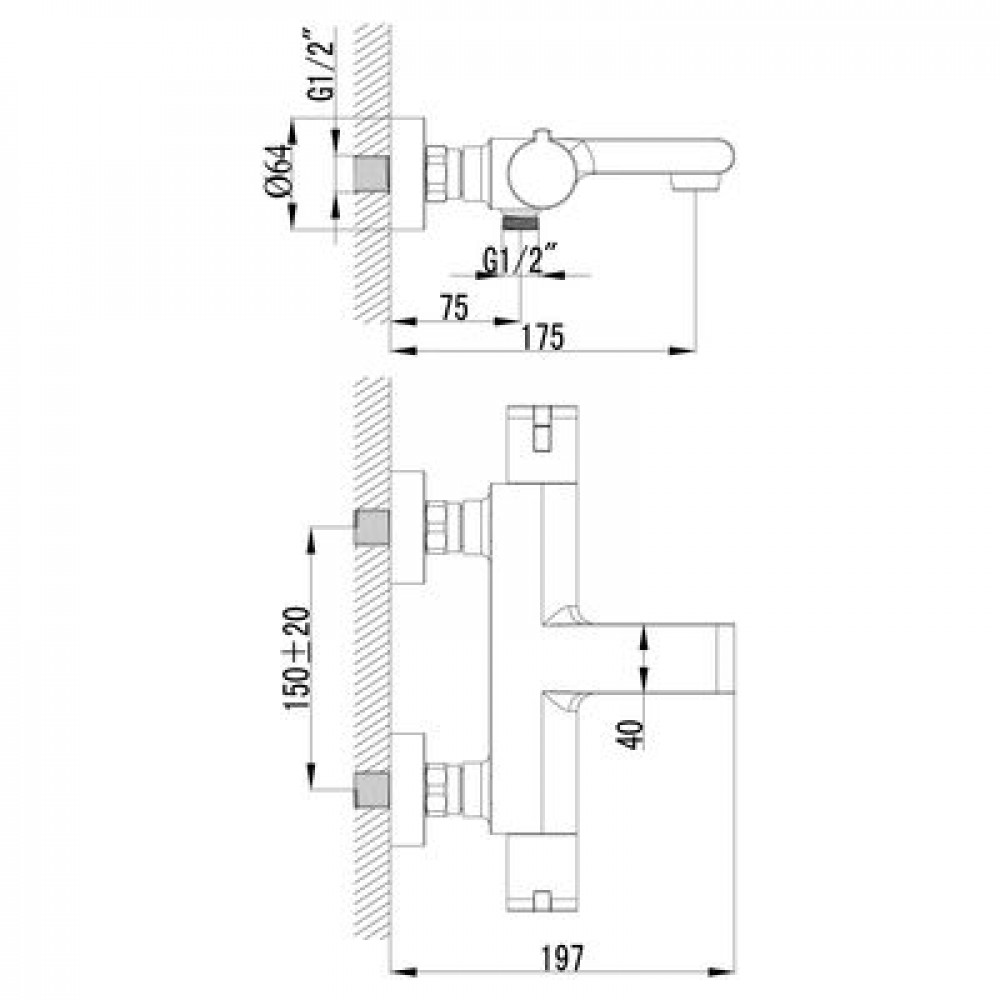 Смеситель для ванны Lemark Yeti (LM7832C)