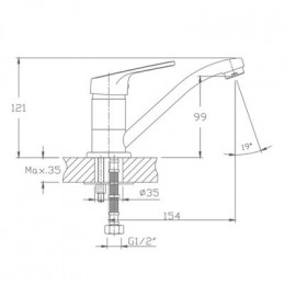 Смеситель для кухни Haiba (HB4516)