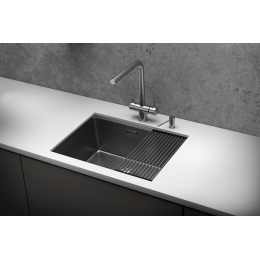 Кухонная мойка GRANULA (6045U, СТАЛЬ САТИН)