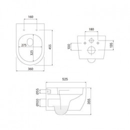 Унитаз подвесной безободковый IDDIS Aiger (AIGRDSEi25)