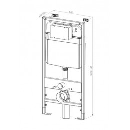 Комплект DK DS1021604 унитаз DT1026016, инсталляция DI8055119, клавиша смыва DB1519002