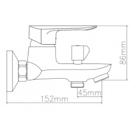 Смеситель ESKO для ванны без акс., Mumbai (MI54)