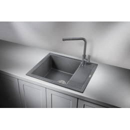 Кухонная мойка GRANULA (6002, ГРАФИТ)