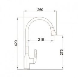 Смеситель для кухни с гибким изливом и режимом душ Haiba хром (HB42830)