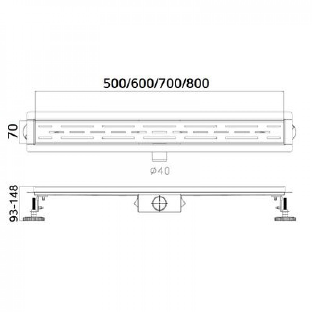 Душевой лоток Haiba серый (HB91500-3)