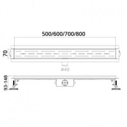 Душевой лоток Haiba серый (HB91500-3)