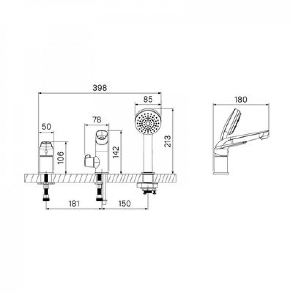 Смеситель для ванны IDDIS Torr (TORSB30i07)