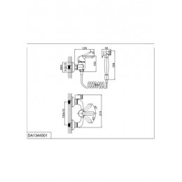 Смеситель с гигиеническим душем встраиваемый DK Rhein Ambrosius (DA1344501)