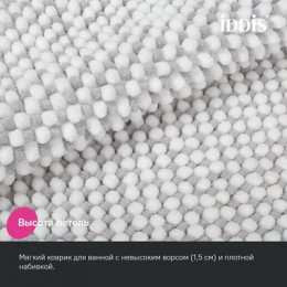 Коврик для ванной комнаты, 50x80 см, шенилл, серый, IDDIS (BC01P58i12)