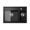 Кухонная мойка GRANULA Kitchen Space (7302, ЧЁРНЫЙ)