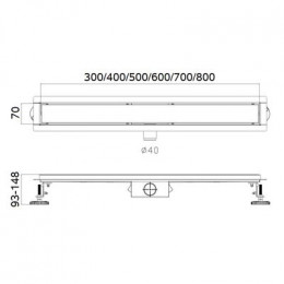 Душевой лоток Haiba сатин (HB94400)