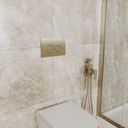 Клавиша смыва, матовое золото, D&K Bayern (DB1529007), инсталляция DI8050127