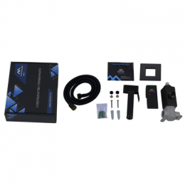 Смеситель квадратичный встраиваемый FASHUN в комплекте с гигиенической лейкой, черный (A57804-7)