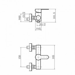 Смеситель для ванны FASHUN (A52001)