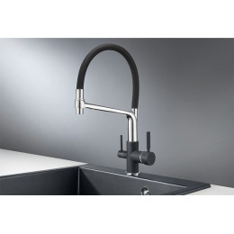 Смеситель для кухни GRANULA (0083, ШВАРЦ)
