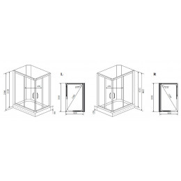 Душевая кабина Timo Lux 110*85*230  (TL-1504R)