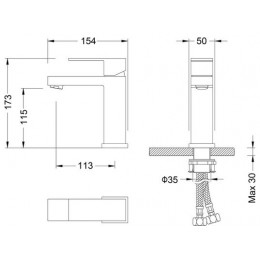 Смеситель для раковины Timo Selene белый матовый (2061/16F)
