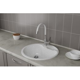 Смеситель для кухонной мойки с гибким изливом RUSH Siple (SI7335-60White)