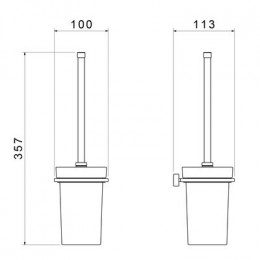 Ерш для туалета Timo Torne хром (43061/00)