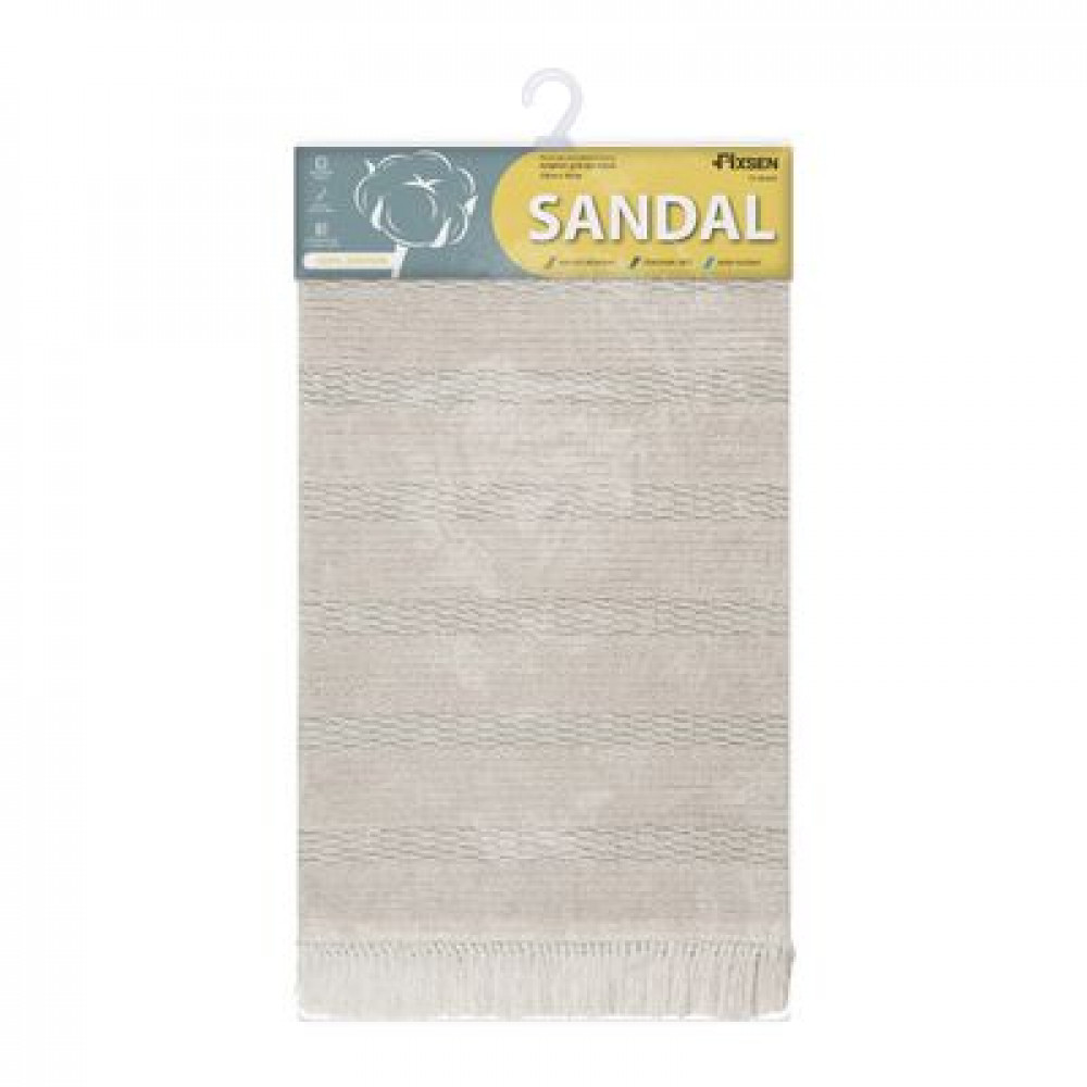 Коврик для ванной 1-ый, Fixsen SANDAL, бежевый, 50х80см (FX-8020А)
