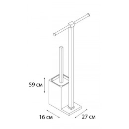 Стойка FIXSEN Rainbow напольная б/д двойной + ерш зеленая (FX-32-04)