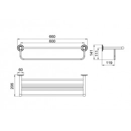 Полка для полотенец Timo Nelson (160058/02)
