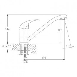 Смеситель для кухни Haiba (HB4815)