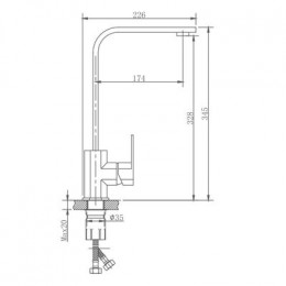 Смеситель для кухни Haiba (HB70806)
