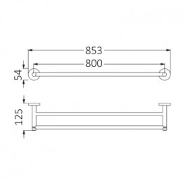 Полотенцедержатель двойной Timo Saona хром (13056/00)
