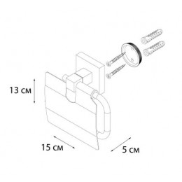 Бумагодержатель FIXSEN Metra с крышкой (FX-11110)