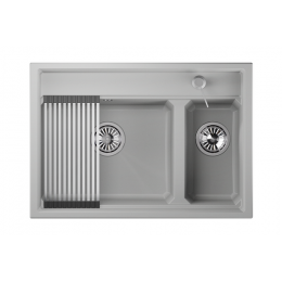 Кухонная мойка GRANULA Kitchen Space (7302, АРКТИК)