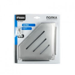 Полка угловая одноэтажная Fixsen Hi-Tech хром (FX-841)