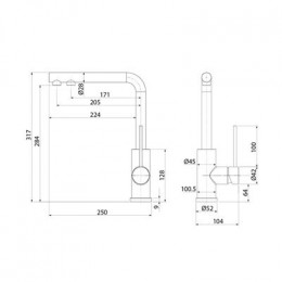 Смеситель IDDIS для кухни с фильтром сталь Rule (RULSTLFi05)