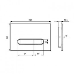 Клавиша смыва Iddis Unifix, белая (UNI01WBi77)