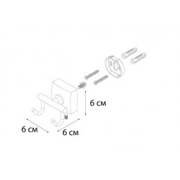 Крючок FIXSEN Kvadro двойной (FX-61305B)