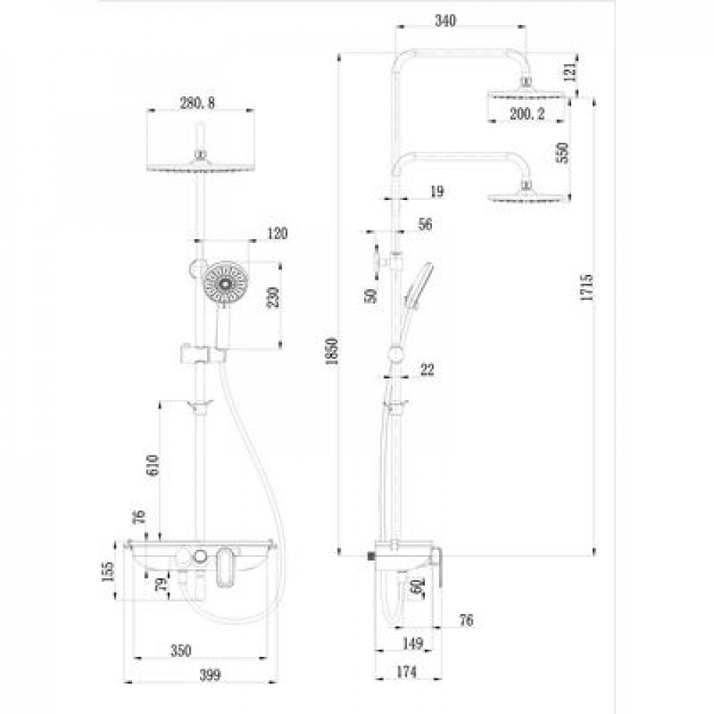 Душевая система Lemark Tropic (LM7012C)