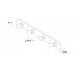 Планка FIXSEN 4 крючка (FX-1414)