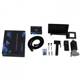 Смеситель встраиваемый FASHUN с полочкой, гигиенической лейкой и держателем туалетной бумаги, черный (A57704-7)