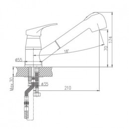 Смеситель для кухни Haiba (HB6013)