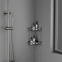 Полка угловая двойная Timo Saona черное золото (13082/18)