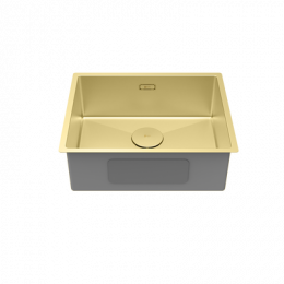 Кухонная мойка Lemark OLANGA 540 прямоугольная из нержавеющей стали цвет: светлое золото (9938126)