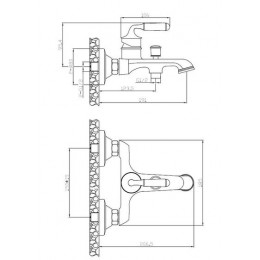 Смеситель для ванны и душа ESKO PRAGUE (PG 54)