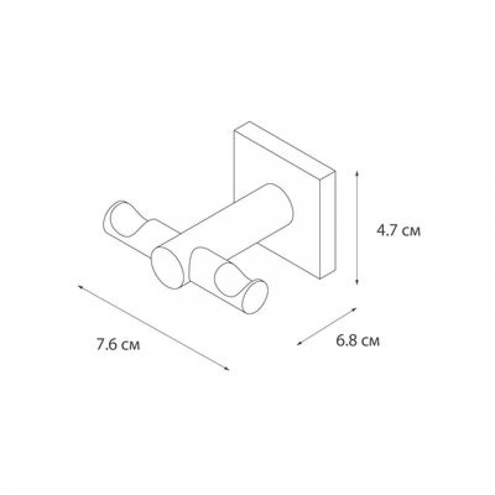 Крючок двойной Fixsen Lux Chrome (FX-15005A)