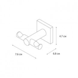 Крючок двойной Fixsen Lux Chrome (FX-15005A)