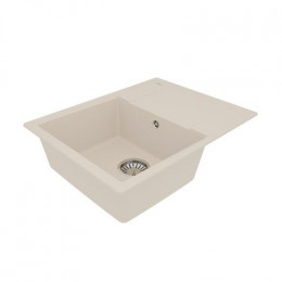 Кухонная мойка Lemark IMANDRA 640 врезная прямоугольная с крылом из кварцгранита цвет: Шампань  (9910024)