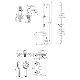 Комплект для ванны и душа Lemark SET "3 в 1" (LM7304C)
