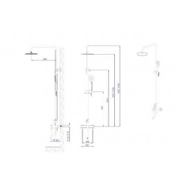 Душевая система с изливом RUSH Melos (SUS1101-40Black)