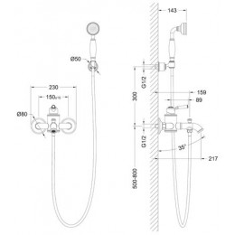 смесители для ванны и душа Timo Arisa (5314/02Y antique)