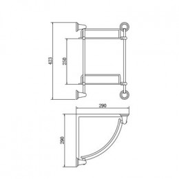 Полка FASHUN угловая трёхярусная хром (A1507-3)