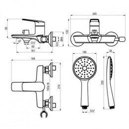 Смеситель Lemark Verba для ванны (LM11414C)